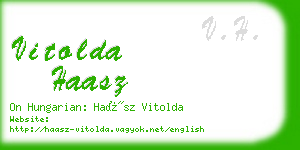 vitolda haasz business card